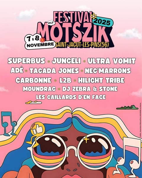 festival Mots-Zik Sous Les Pins 2025 affiche