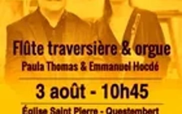 Concert du marché : flûte traversière et orgue (P. Thomas et E. Hocdé)