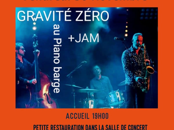 Concert puis bœuf jazz au Piano Barge à Vannes
